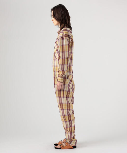ISABEL MARANT(イザベルマラン)の「ISABEL MARANT ETOILE BACOPA コットン チェックジャンプスーツ(つなぎ/オールインワン・レディース・オレンジ系その他/グリーン系その他3・36/34)」の12枚目の写真