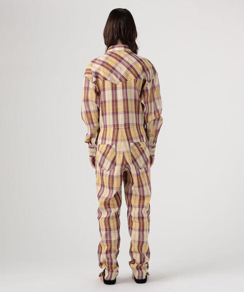 ISABEL MARANT(イザベルマラン)の「ISABEL MARANT ETOILE BACOPA コットン チェックジャンプスーツ(つなぎ/オールインワン・レディース・オレンジ系その他/グリーン系その他3・36/34)」の13枚目の写真