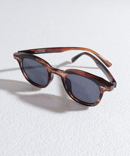 GLOSTER（グロスター）の「【GLOSTER/グロスター】ウェリントン セルフレーム クリア＆カラーレンズ サングラス（サングラス・メンズ・ブラック/レッド/ブルー/ブラック系その他/ブラウン系その他/ベージュ系その他/イエロー系その他/ブラウン系その他2・FREE）」の4枚目の写真