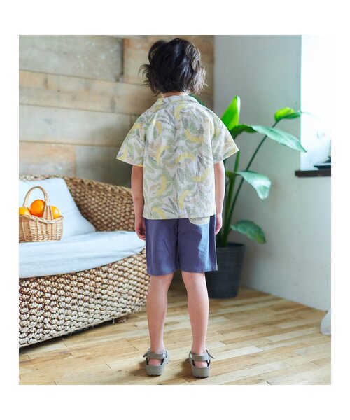 apres les cours(アプレレクール)の「3柄トロピカル開襟シャツ(シャツ/ブラウス・キッズ・アイボリー/サーモンピンク/ミント・130/100/90/120/140/110/80)」の22枚目の写真