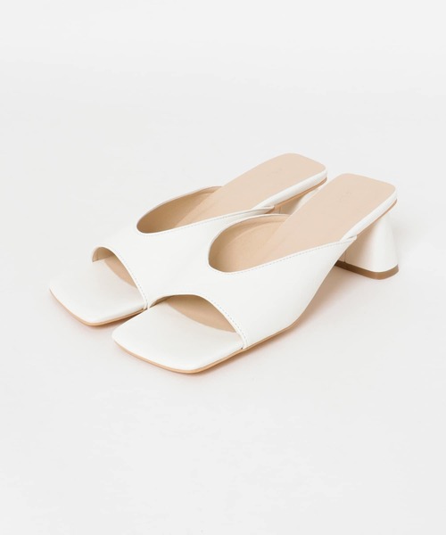 KBF（ケイビーエフ）の「スクエアトゥカーヴィーミュール（サンダル・レディース・ミント/オフホワイト/キャメル・36/38/37）」の7枚目の写真