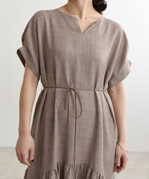 LHELBIE(レルビエ)の「リネンライクバルーンワンピース(ワンピース・レディース・ブラック/ベージュ/グリーン・M)」の17枚目の写真