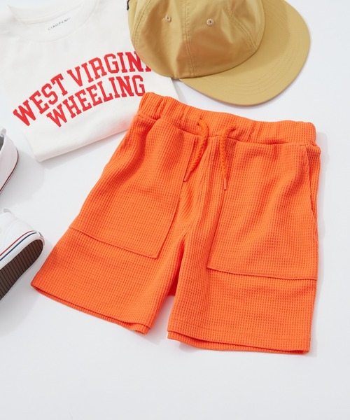 CIAOPANIC TYPY（チャオパニックティピー）の「【KIDS】ワッフルイージーベイカーショーツ（その他パンツ・キッズ・チャコールグレー/ピンク/オレンジ/グリーン/グレー系その他・MEDIUM/LARGE/X-LARGE/XX-LARGE/SMALL）」の5枚目の写真
