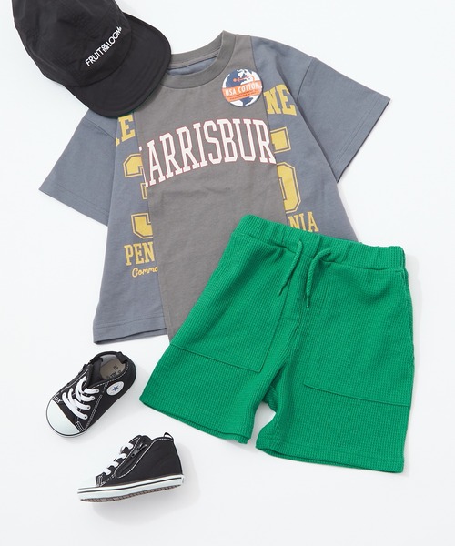 CIAOPANIC TYPY（チャオパニックティピー）の「【KIDS】ワッフルイージーベイカーショーツ（その他パンツ・キッズ・チャコールグレー/ピンク/オレンジ/グリーン/グレー系その他・MEDIUM/LARGE/X-LARGE/XX-LARGE/SMALL）」の17枚目の写真