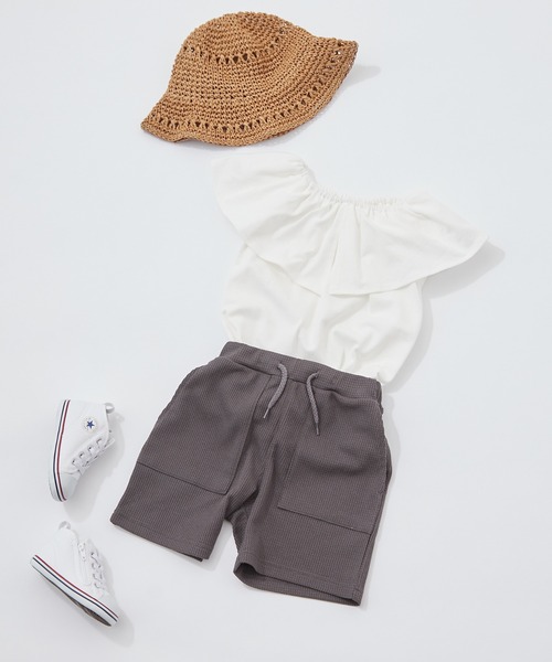 CIAOPANIC TYPY（チャオパニックティピー）の「【KIDS】ワッフルイージーベイカーショーツ（その他パンツ・キッズ・チャコールグレー/ピンク/オレンジ/グリーン/グレー系その他・MEDIUM/LARGE/X-LARGE/XX-LARGE/SMALL）」の18枚目の写真