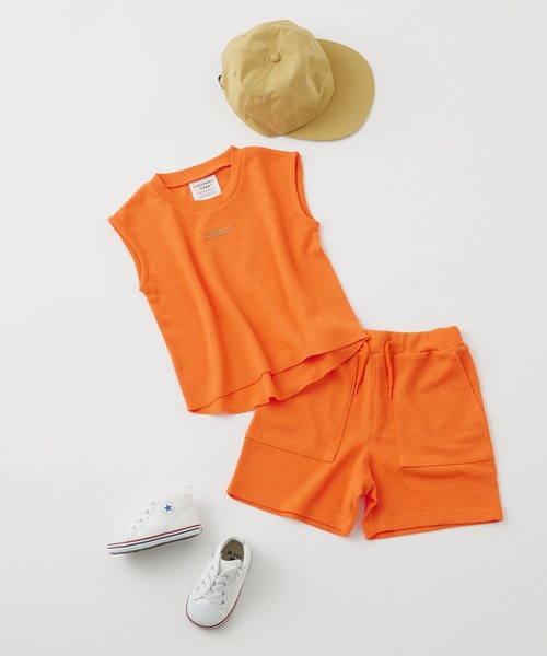 CIAOPANIC TYPY（チャオパニックティピー）の「【KIDS】ワッフルイージーベイカーショーツ（その他パンツ・キッズ・チャコールグレー/ピンク/オレンジ/グリーン/グレー系その他・MEDIUM/LARGE/X-LARGE/XX-LARGE/SMALL）」の6枚目の写真