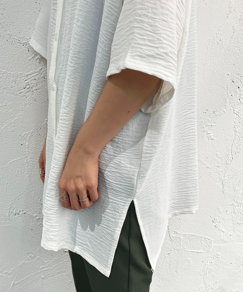 apres jour mignon(アプレジュールミニョン)の「バンドカラーシャツ【ZOZOTOWN限定アイテム】(シャツ/ブラウス・レディース・オフホワイト/ブラック/ピンク/ブルー系その他2・X-LARGE/フリー)」の9枚目の写真