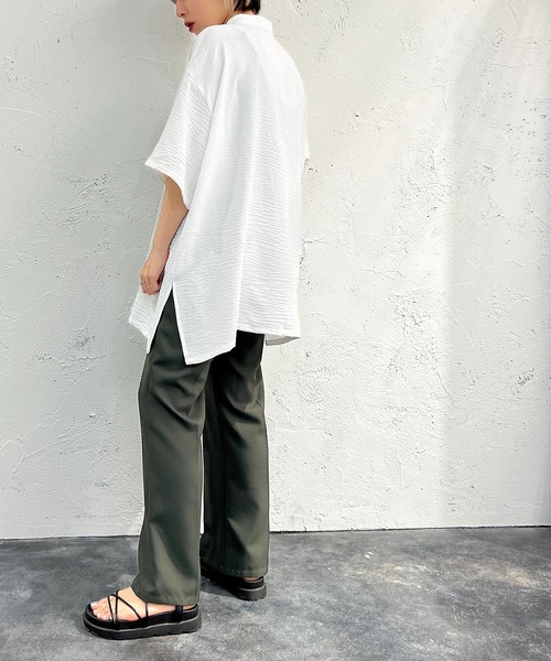 apres jour mignon(アプレジュールミニョン)の「バンドカラーシャツ【ZOZOTOWN限定アイテム】(シャツ/ブラウス・レディース・オフホワイト/ブラック/ピンク/ブルー系その他2・X-LARGE/フリー)」の12枚目の写真