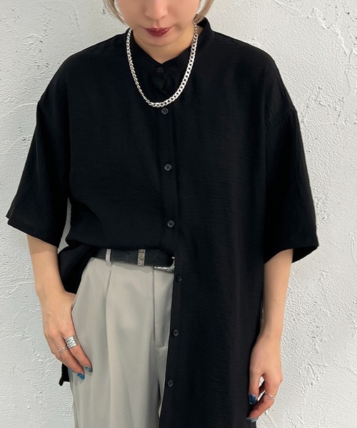 apres jour mignon(アプレジュールミニョン)の「バンドカラーシャツ【ZOZOTOWN限定アイテム】(シャツ/ブラウス・レディース・オフホワイト/ブラック/ピンク/ブルー系その他2・X-LARGE/フリー)」の13枚目の写真