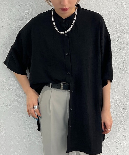apres jour mignon(アプレジュールミニョン)の「バンドカラーシャツ【ZOZOTOWN限定アイテム】(シャツ/ブラウス・レディース・オフホワイト/ブラック/ピンク/ブルー系その他2・X-LARGE/フリー)」の15枚目の写真