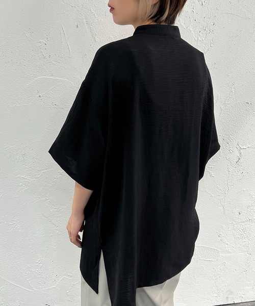 apres jour mignon(アプレジュールミニョン)の「バンドカラーシャツ【ZOZOTOWN限定アイテム】(シャツ/ブラウス・レディース・オフホワイト/ブラック/ピンク/ブルー系その他2・X-LARGE/フリー)」の16枚目の写真