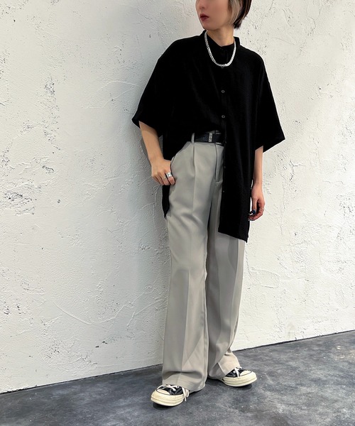 apres jour mignon(アプレジュールミニョン)の「バンドカラーシャツ【ZOZOTOWN限定アイテム】(シャツ/ブラウス・レディース・オフホワイト/ブラック/ピンク/ブルー系その他2・X-LARGE/フリー)」の17枚目の写真