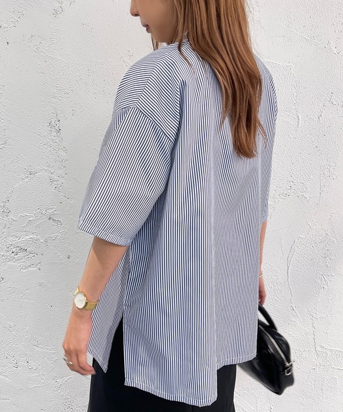apres jour mignon(アプレジュールミニョン)の「バンドカラーシャツ【ZOZOTOWN限定アイテム】(シャツ/ブラウス・レディース・オフホワイト/ブラック/ピンク/ブルー系その他2・X-LARGE/フリー)」の21枚目の写真