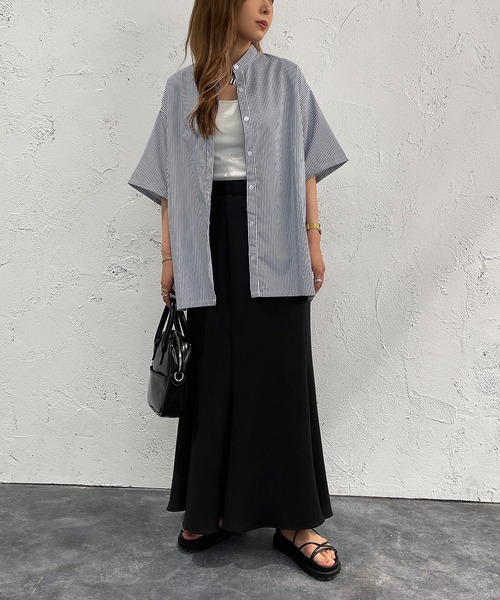 apres jour mignon(アプレジュールミニョン)の「バンドカラーシャツ【ZOZOTOWN限定アイテム】(シャツ/ブラウス・レディース・オフホワイト/ブラック/ピンク/ブルー系その他2・X-LARGE/フリー)」の22枚目の写真