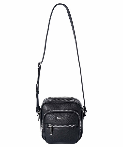 X-girl（エックスガール）の「FAUX LEATHER SHOULDER MINI BAG（ショルダーバッグ・レディース・ブラック/ライトグリーン・ONE SIZE）」の5枚目の写真