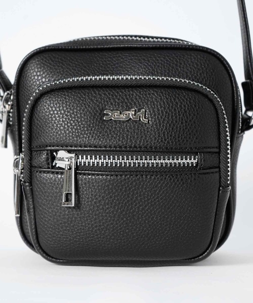 X-girl（エックスガール）の「FAUX LEATHER SHOULDER MINI BAG（ショルダーバッグ・レディース・ブラック/ライトグリーン・ONE SIZE）」の8枚目の写真