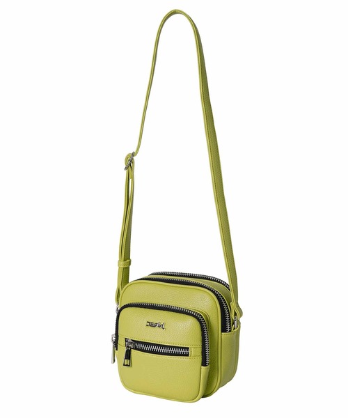 X-girl（エックスガール）の「FAUX LEATHER SHOULDER MINI BAG（ショルダーバッグ・レディース・ブラック/ライトグリーン・ONE SIZE）」の14枚目の写真