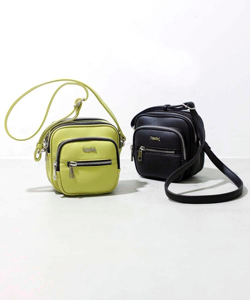 X-girl（エックスガール）の「FAUX LEATHER SHOULDER MINI BAG（ショルダーバッグ・レディース・ブラック/ライトグリーン・ONE SIZE）」の17枚目の写真