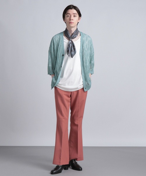 HARE（ハレ）の「モチーフスカシアミカーディガン(HARE)（カーディガン/ボレロ・メンズ・ブラック/グレー/グリーン・FREE）」の8枚目の写真