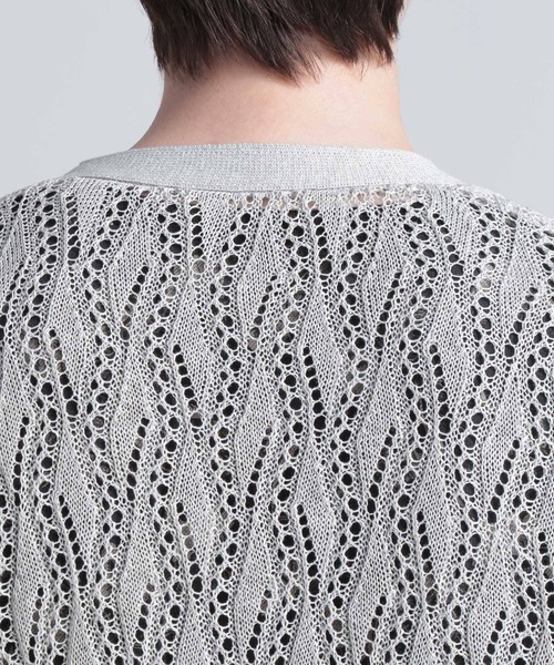 HARE（ハレ）の「モチーフスカシアミカーディガン(HARE)（カーディガン/ボレロ・メンズ・ブラック/グレー/グリーン・FREE）」の17枚目の写真