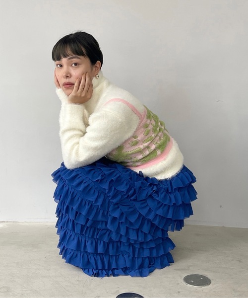 「SANSeLF」フラワーニットビスチェ sanw25s085 レディース フラワー刺繍ニットビスチェ | レディースファッション通販 - DHOLIC