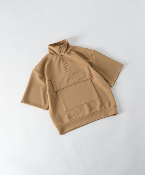 DOOPZ（ドープス）の「Ring Zip Anorak Tee / リングジップアノラックT（Tシャツ/カットソー・メンズ・ブラック/ベージュ/ブルー・SMALL/MEDIUM/LARGE）」の11枚目の写真