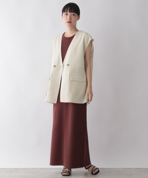 LOWRYS FARM（ローリーズファーム）の「バスケットキノウベスト２　288383（ベスト・レディース・アイボリー/ブラック/ブラウン・FREE）」の4枚目の写真