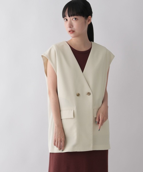 LOWRYS FARM（ローリーズファーム）の「バスケットキノウベスト２　288383（ベスト・レディース・アイボリー/ブラック/ブラウン・FREE）」の7枚目の写真