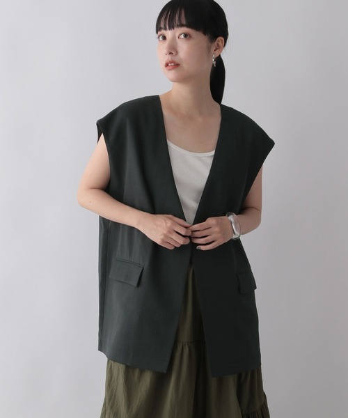 LOWRYS FARM（ローリーズファーム）の「バスケットキノウベスト２　288383（ベスト・レディース・アイボリー/ブラック/ブラウン・FREE）」の16枚目の写真