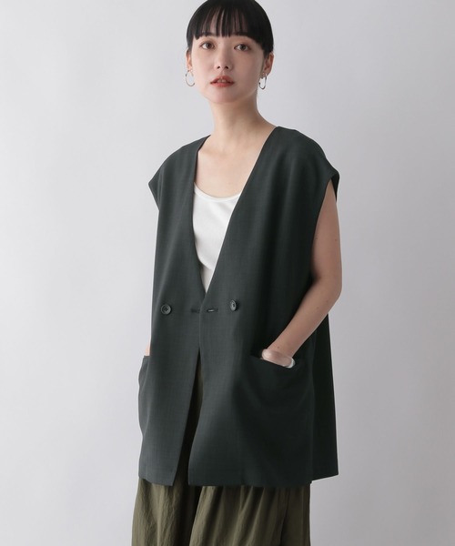 LOWRYS FARM（ローリーズファーム）の「バスケットキノウベスト２　288383（ベスト・レディース・アイボリー/ブラック/ブラウン・FREE）」の22枚目の写真