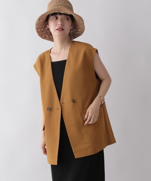 LOWRYS FARM（ローリーズファーム）の「バスケットキノウベスト２　288383（ベスト・レディース・アイボリー/ブラック/ブラウン・FREE）」の8枚目の写真