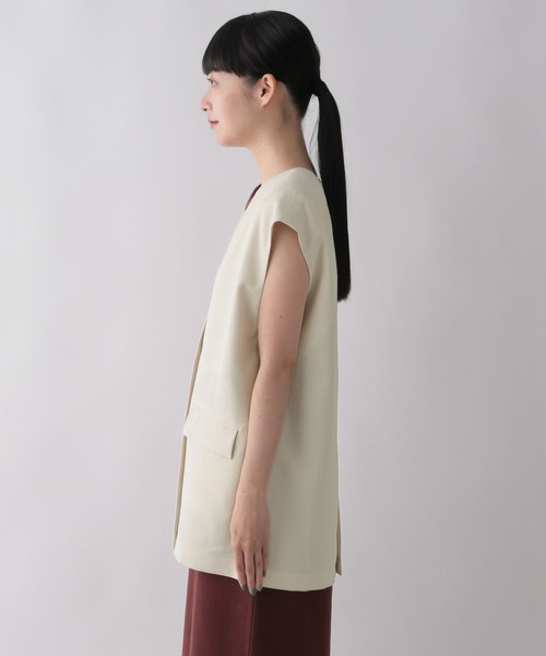 LOWRYS FARM（ローリーズファーム）の「バスケットキノウベスト２　288383（ベスト・レディース・アイボリー/ブラック/ブラウン・FREE）」の20枚目の写真