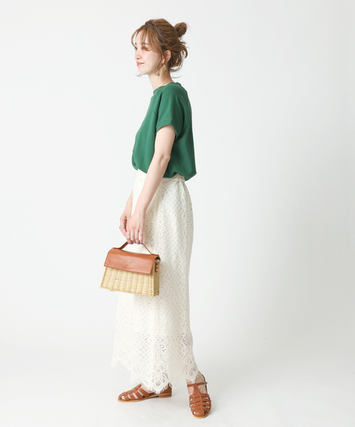 B.C STOCK(ベーセーストック)の「フラップラタンBAG(かごバッグ・レディース・ブラック/ブラウン・FREE)」の6枚目の写真