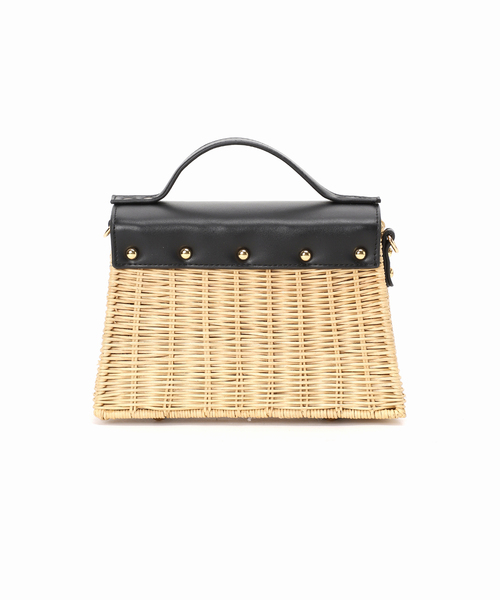 B.C STOCK(ベーセーストック)の「フラップラタンBAG(かごバッグ・レディース・ブラック/ブラウン・FREE)」の11枚目の写真