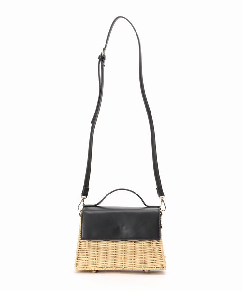 B.C STOCK(ベーセーストック)の「フラップラタンBAG(かごバッグ・レディース・ブラック/ブラウン・FREE)」の17枚目の写真