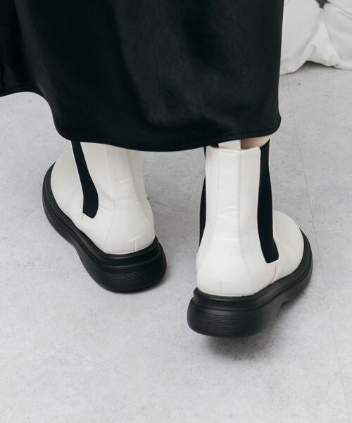 CITEN（シテン）の「＜CITEN＞ボリュームソール サイドゴア ブーツ（ブーツ・レディース・ホワイト/ブラック・S/L/M）」の5枚目の写真
