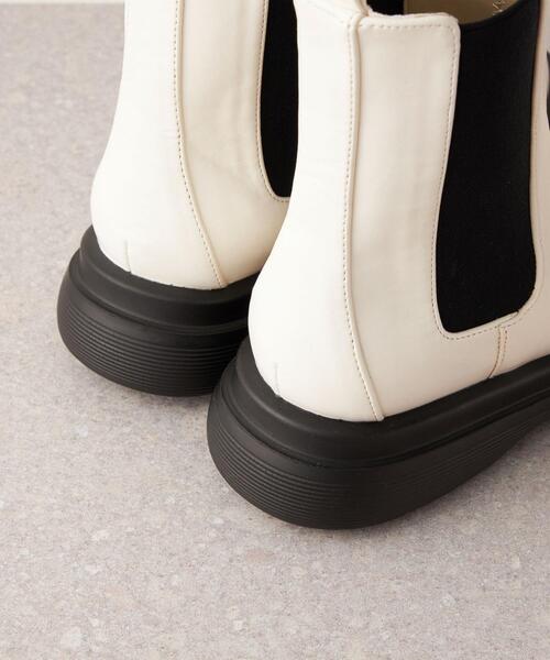 CITEN（シテン）の「＜CITEN＞ボリュームソール サイドゴア ブーツ（ブーツ・レディース・ホワイト/ブラック・S/L/M）」の22枚目の写真