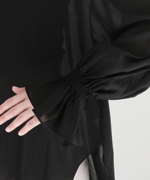 Noble(ノーブル)の「《追加》2WAYストリングスラッフルLSブラウス 2(シャツ/ブラウス・レディース・ブラック/ホワイト系その他/ピンク系その他・FREE)」の20枚目の写真