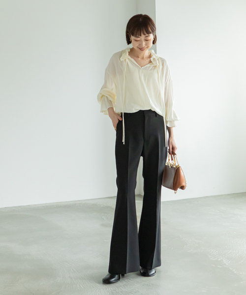 セール】《追加》2WAYストリングスラッフルLSブラウス 2（シャツ