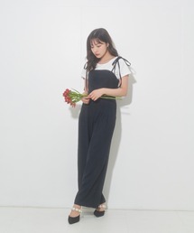 ANDGEEBEE | ジャガードリボンロンパース(ワンピース)