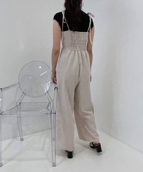 ANDGEEBEE（アンジービー）の「ジャガードリボンロンパース（ワンピース・レディース・ベージュ/ブラック・MEDIUM）」の16枚目の写真