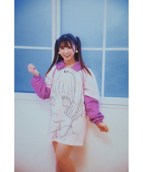 R4G（アールフォージー）の「［カードキャプターさくら クリアカード編］さくらフェイスビッグTシャツ（Tシャツ/カットソー・レディース・サックスブルー/ライトピンク・FREE）」の16枚目の写真