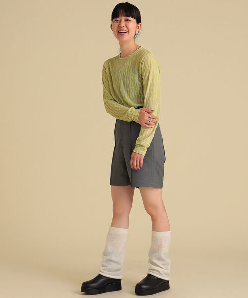 Ray BEAMS（レイビームス）の「Ray BEAMS / レッグ ウォーマー（レッグウォーマー・レディース・ブラック/オフホワイト・ONE SIZE）」の10枚目の写真