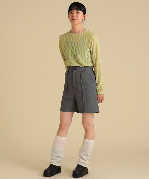 Ray BEAMS（レイビームス）の「Ray BEAMS / レッグ ウォーマー（レッグウォーマー・レディース・ブラック/オフホワイト・ONE SIZE）」の11枚目の写真