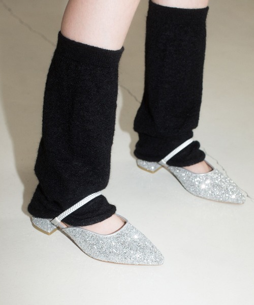 Ray BEAMS（レイビームス）の「Ray BEAMS / レッグ ウォーマー（レッグウォーマー・レディース・ブラック/オフホワイト・ONE SIZE）」の2枚目の写真