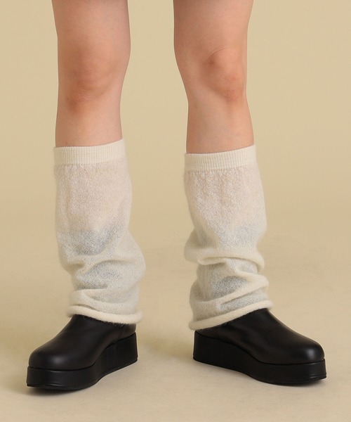 Ray BEAMS（レイビームス）の「Ray BEAMS / レッグ ウォーマー（レッグウォーマー・レディース・ブラック/オフホワイト・ONE SIZE）」の3枚目の写真