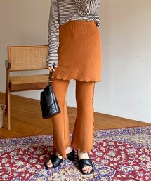 CAPRICIEUX LE'MAGE | スカートレイヤードリブパンツ(その他パンツ)