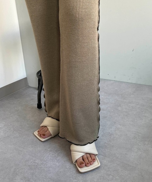 CAPRICIEUX LE'MAGE（カプリシューレマージュ）の「スカートレイヤードリブパンツ（その他パンツ・レディース・ブラック/ブラウン/キャメル・FREE）」の8枚目の写真