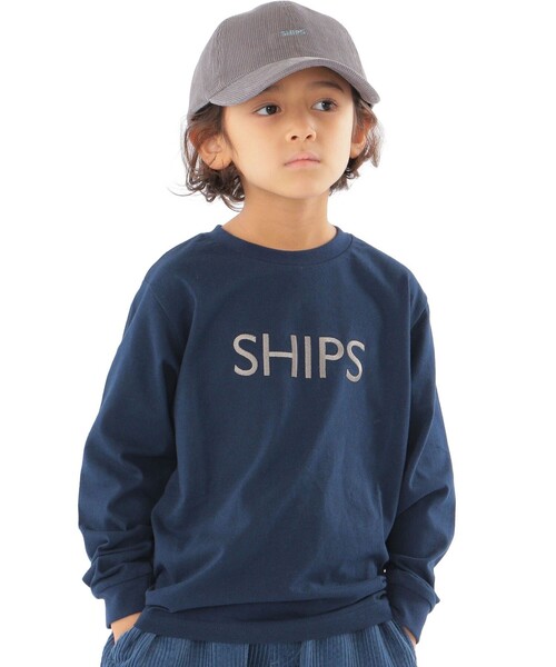 SHIPS（シップス）の「SHIPS KIDS:100～130cm / SHIPS ロゴ 長袖 TEE（Tシャツ/カットソー・キッズ・グレー/ラベンダー/ネイビー・100/120/130/110）」の3枚目の写真