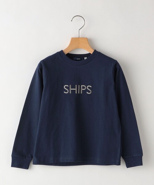 SHIPS（シップス）の「SHIPS KIDS:100～130cm / SHIPS ロゴ 長袖 TEE（Tシャツ/カットソー・キッズ・グレー/ラベンダー/ネイビー・100/120/130/110）」の11枚目の写真